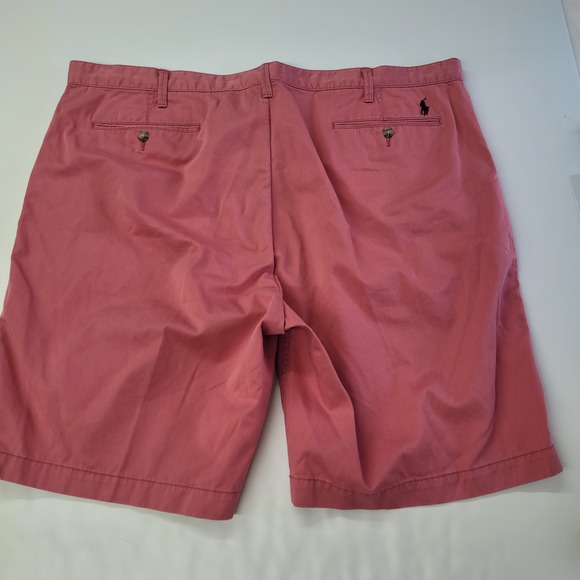 Polo Ralph Lauren Classic Fit Red Cotton Chino Shorts Mens Size 46B 46G Preppy‎ - Picture 7 of 11